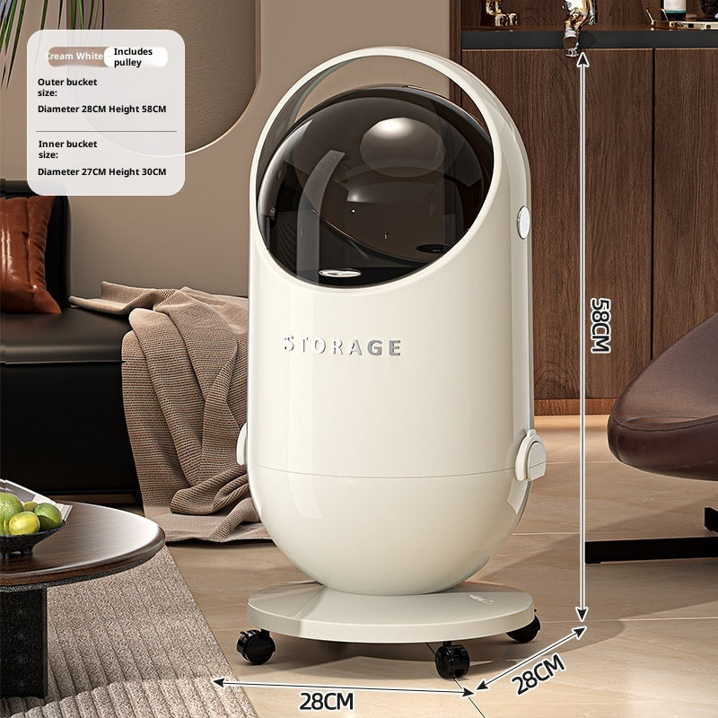 Light Luxury Double-Door Trash Can – No-Bend Household Waste Bin with Easy Open Lid