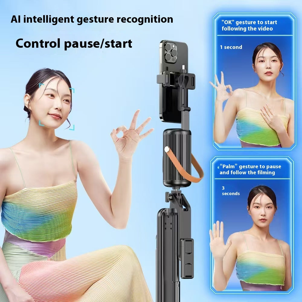 Bluetooth AI Face Recognition Phone Holder – Auto-Follow Selfie Stand for Video & Streaming