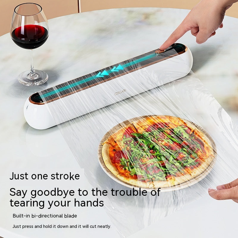 Kitchen Disposable Plastic Wrap Cutter – Household Food Wrap Dispenser