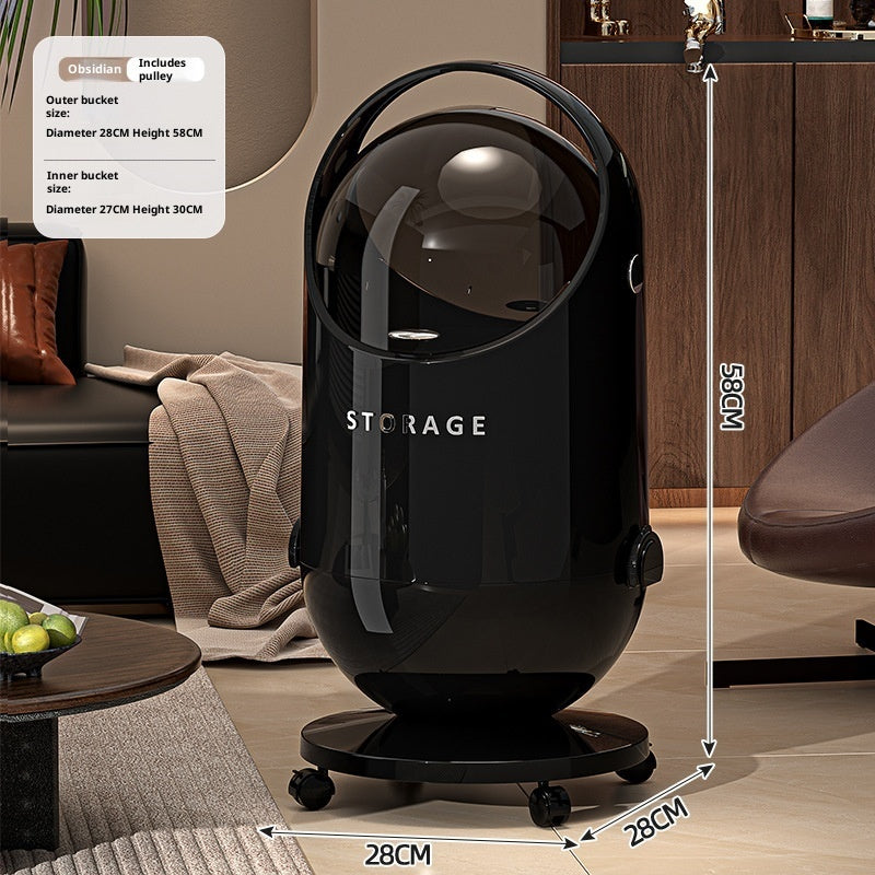 Light Luxury Double-Door Trash Can – No-Bend Household Waste Bin with Easy Open Lid