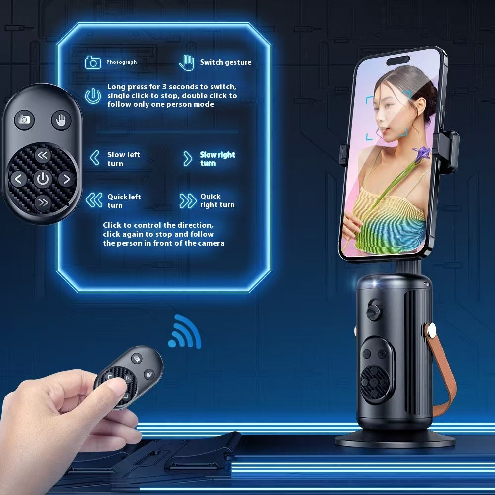 Bluetooth AI Face Recognition Phone Holder – Auto-Follow Selfie Stand for Video & Streaming
