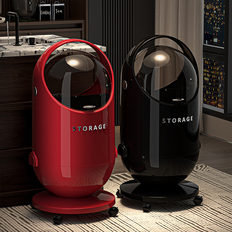 Light Luxury Double-Door Trash Can – No-Bend Household Waste Bin with Easy Open Lid