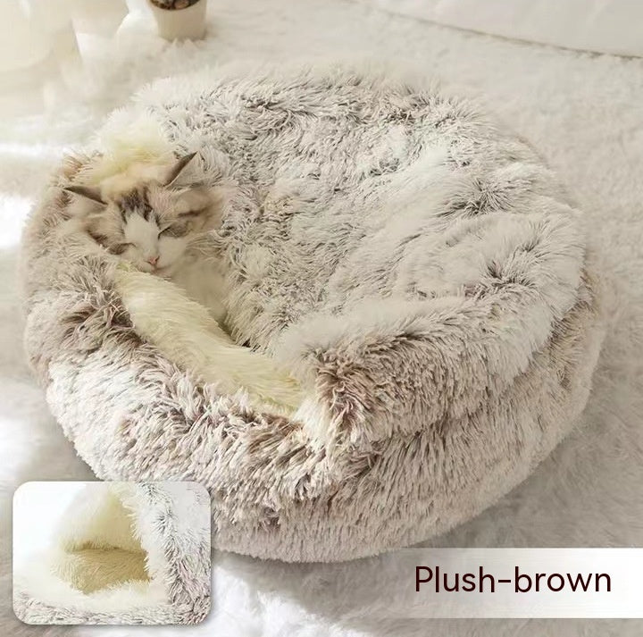 Soft Long Plush Dog & Cat Bed